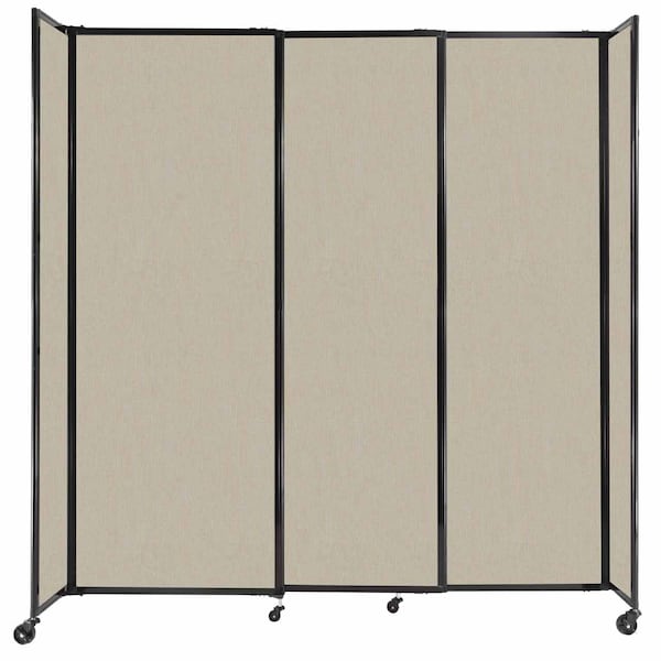 StraightWall Sliding Portable Partition 7'2" x 7'6" Sand Fabric